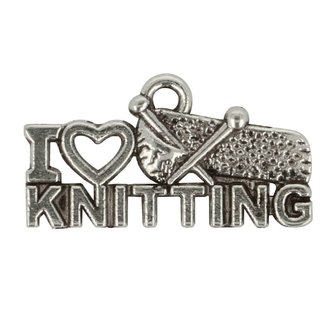 Bedeltje "I Love Knitting"