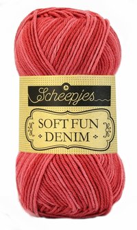 Softfun Denim 514 Wijnrood/lichtrood