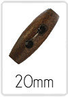 Toggle en bois fonc&eacute; 2 cm