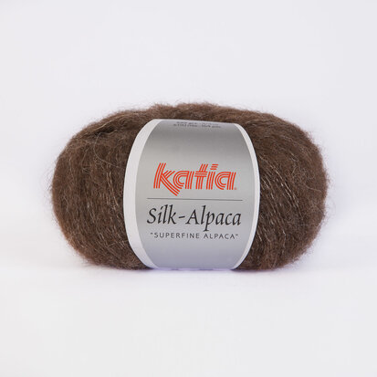 Silk-Alpaca - breipakket colsjaal (bruin)