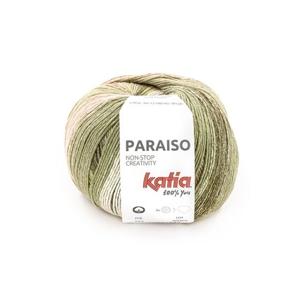 Paraiso 103 Bleu d'eau-Kaki-Jaune citron-Rosé