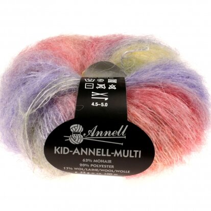 KID-ANNELL-MULTI 3188 Roze-Mauve-Geel-Groen