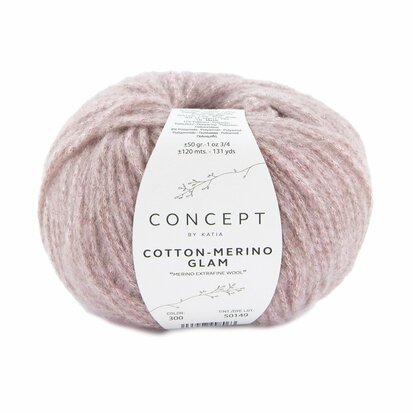 COTTON-MERINO GLAM 300 ROSE