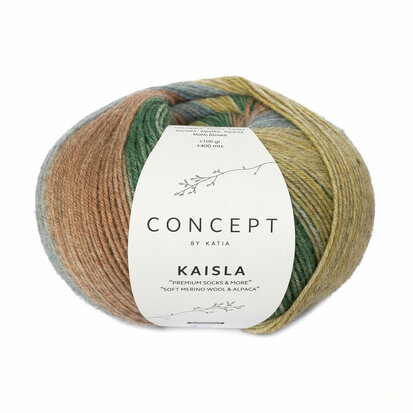 KAISLA SOCKS & MORE 302 FLESSEGROEN-GEEL-BLAUW