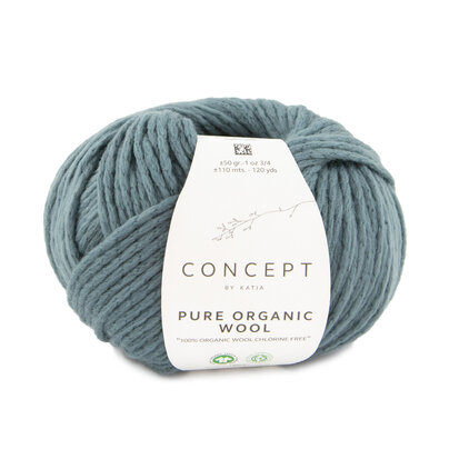 PURE ORGANIC WOOL 58 GROENBLAUW