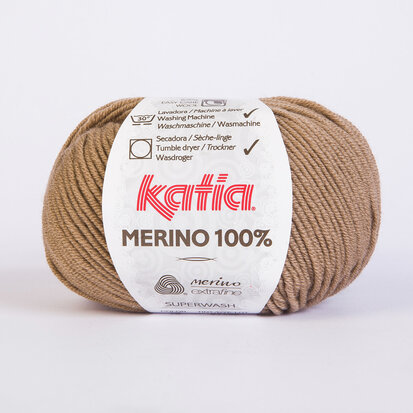 Merino 100 % - 10 Lichtbruin