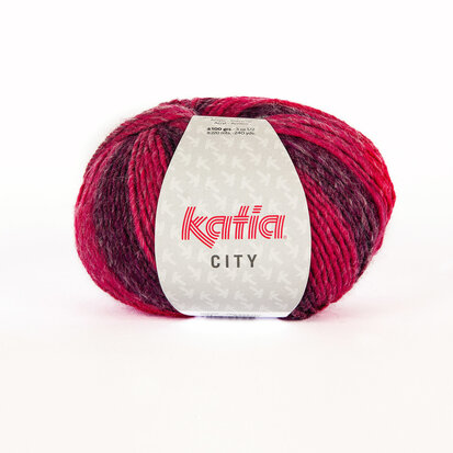 City 904 Grijs-Fuchsia-Bordeauxpaars