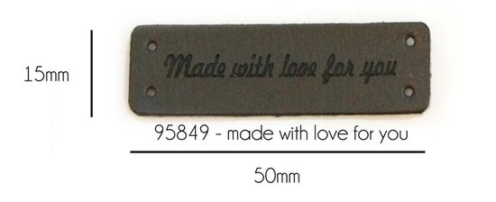 Label "Made with love for you"