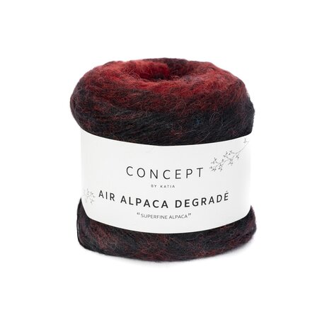 Air Alpaca Degradé 69 Rood-Zwart