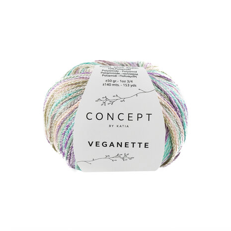 Veganette 105 Parelmoer lichtviolet-steengrijs-waterblauw