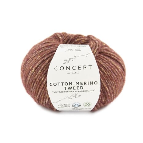 COTTON-MERINO TWEED 500 ROUGE