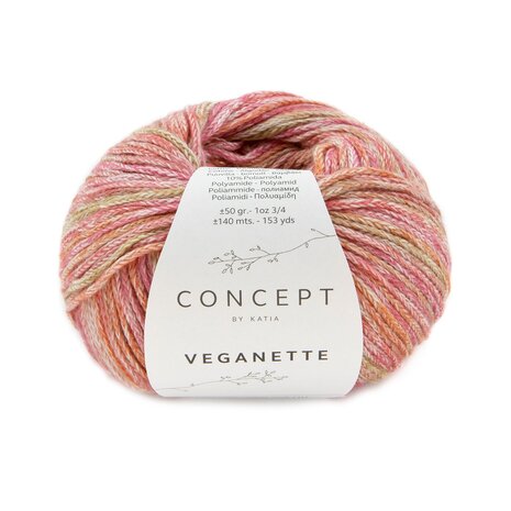 Veganette 111 Fuchsia-Roestbruin-Mosterdgeel