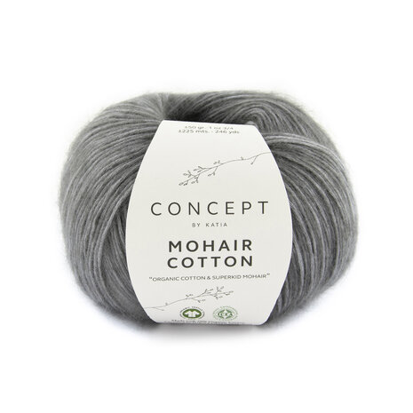 MOHAIR COTTON 71 GRIJS