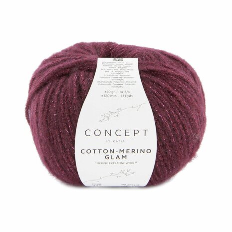 COTTON-MERINO GLAM 304 BORDEAUX