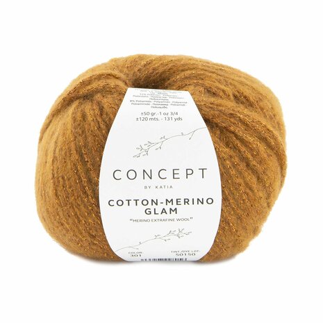 COTTON-MERINO GLAM 301 OCRE ORANGE