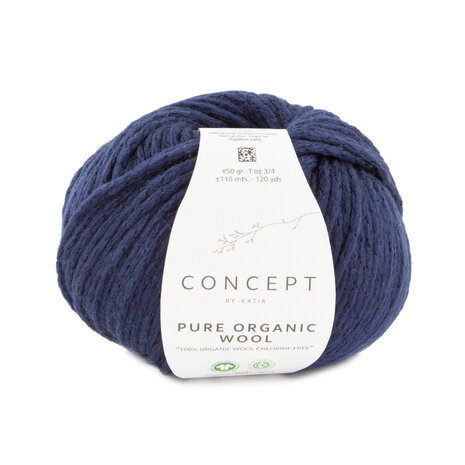 PURE ORGANIC WOOL 56 OCEAANBLAUW