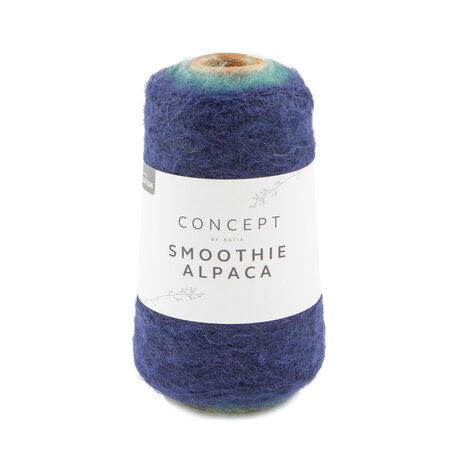 SMOOTHIE ALPACA 304  Groen-Donkerblauw-Lichtblauw