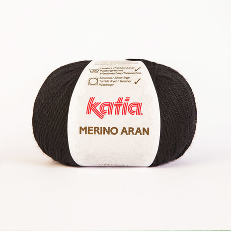 MERINO ARAN 02 Zwart