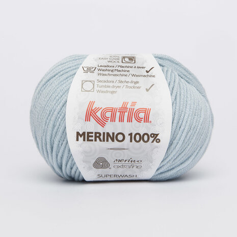 Merino 100 % - 67 Hemelsblauw