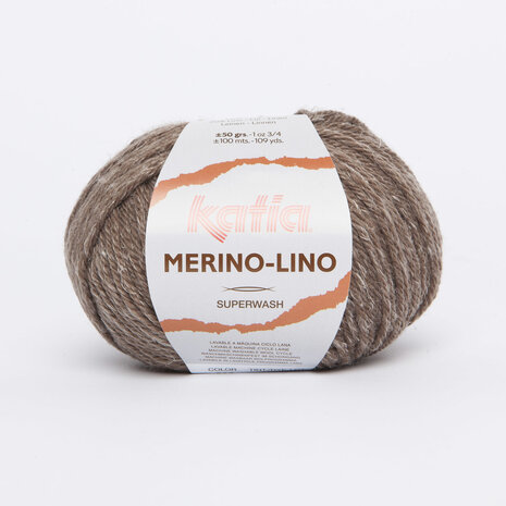 5 pelotes Merino-Lino 502 Brun fauve