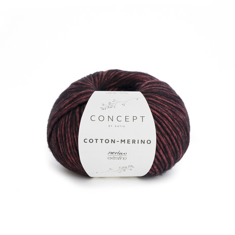 Cotton-Merino 053 Rood-zwart