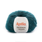 Ingenua-Tweed-108-Bleu-vert-Vert-bouteille-Camel