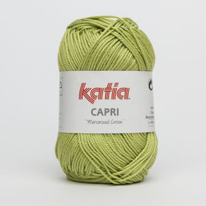 Katia Capri Strickwolle – 100% Baumwolle, 50g/125m, Farbe Limón, Nadelstärke 2,5–3 Mm